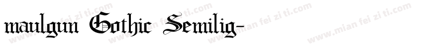 maulgun Gothic Semilig字体转换